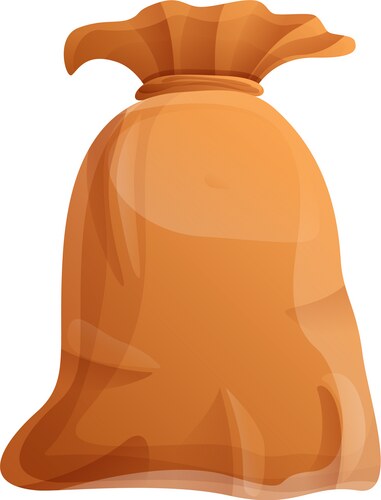 Big full sack icon cartoon style Vector Image