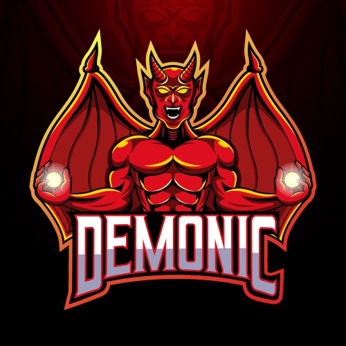 Devil Mascot Logo Vector Image