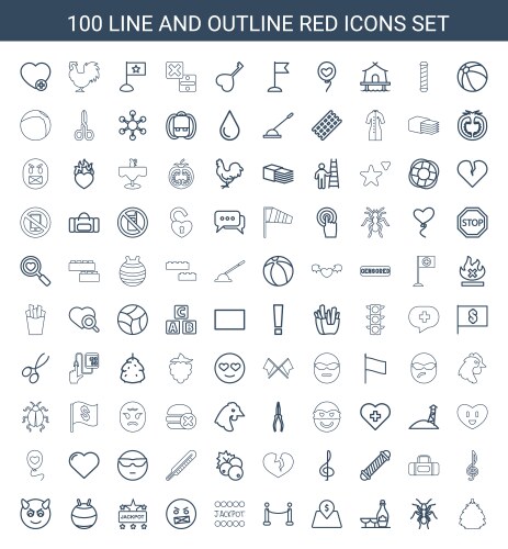 Red icons (36871322) – Free Vector | VectorStock