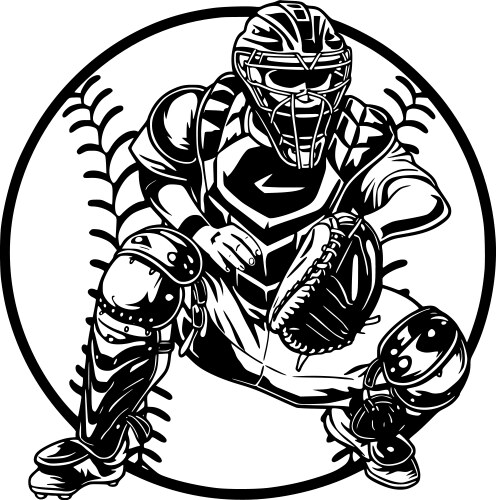 Girl softball svg Vector Image