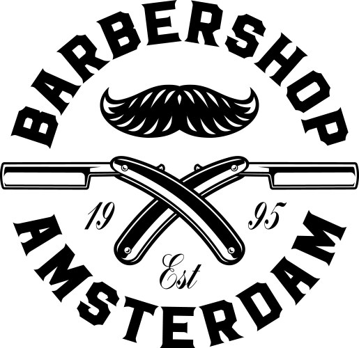 A vintage barbershop emblem Vector Image
