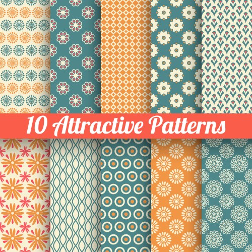 Eastern seamless pattern set Royalty Free Vector Image