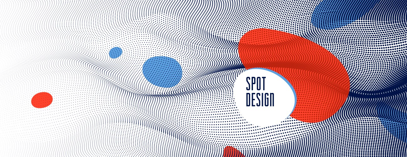 Dots mesh grid particles flow abstract background vector image