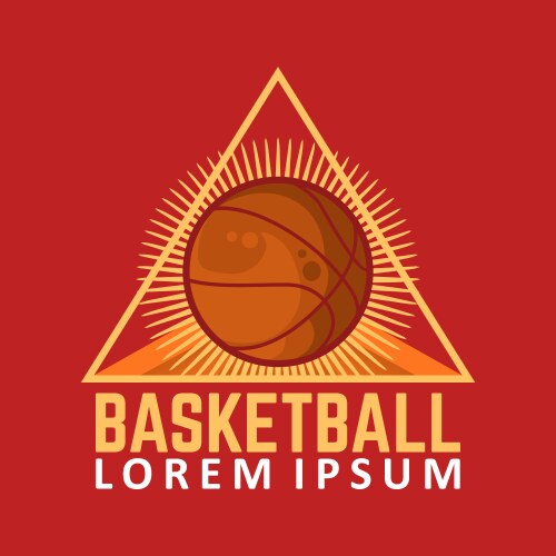 Logo design with basketball elements that creates Vector Image