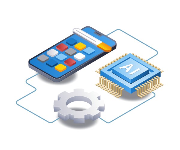 AI for Web App Development vector image