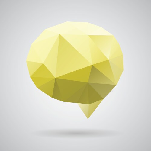 Triangle speech clouds - triangular vector image
