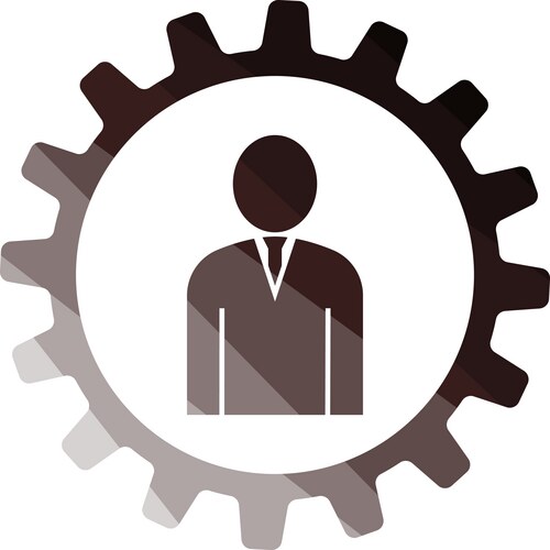 Teamwork competition icon simple style Royalty Free Vector