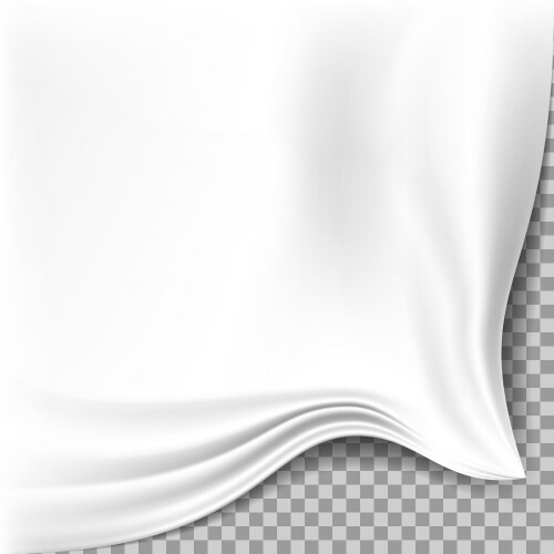 Folded Linen Sheet with Empty Space vector image