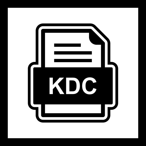 Kdc file document icon – Royalty-Free Vector | VectorStock