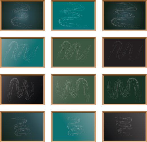 set of school blackboard vector image