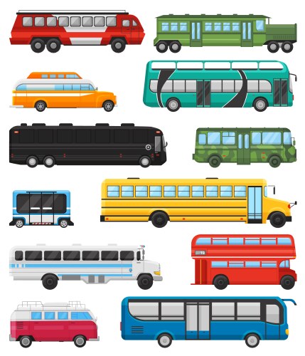 City Bus Transportation Vector Image