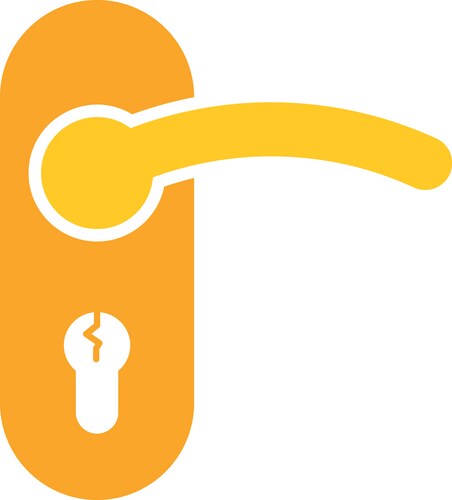 door handle icon vector image