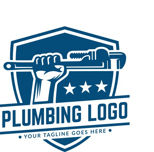 Retro Plumbing Logo Template Vector Image