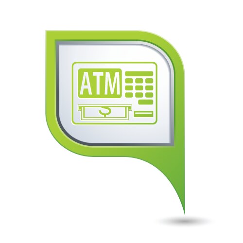 ATM Map Pointer Icon vector image