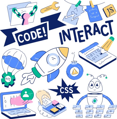 basic rgbprogramming pattern depicting software co vector image