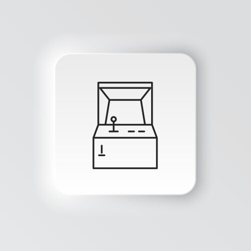 Console retro game arcade neumorphic style icon vector image
