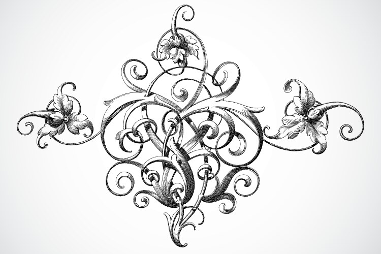 Set of vintage decorative hand drawn ribbon flags Vector Image