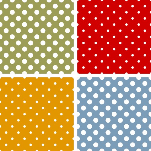 Seamless white polka dots navy blue background Vector Image