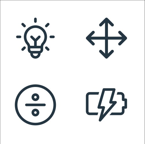 User interface line icons linear set quality vector image
