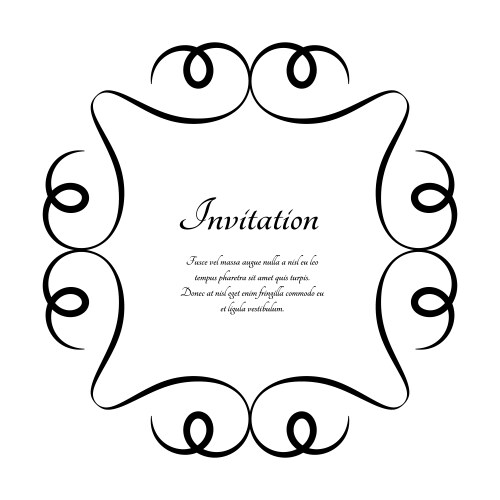 Vintage Scroll Frame - Elegant Calligraphic Vignet vector image