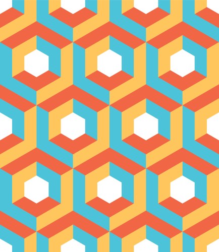 Abstract 3d background of isometric hexagonal vector image