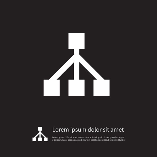 Isolated framework icon structure element vector image