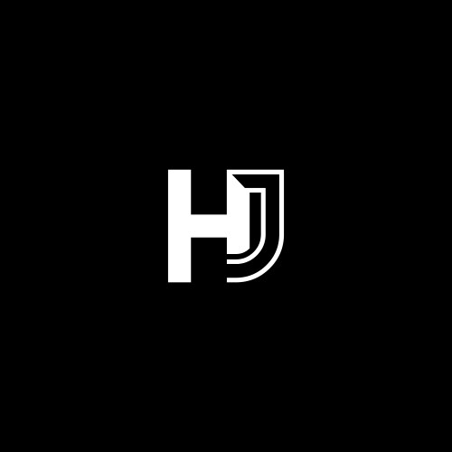 Jh or hj abstract outstanding professional vector image