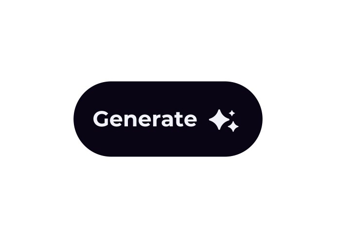 Ai button with sparkle icon for artificial vector image