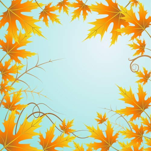Autumn leaves frame Royalty Free Vector Image - VectorStock