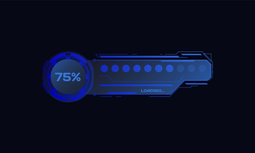 Hud futuristic progress bar sci fi interface vector image