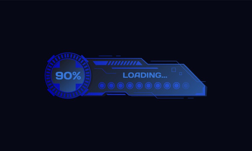 Hud futuristic progress bar sci fi interface vector image