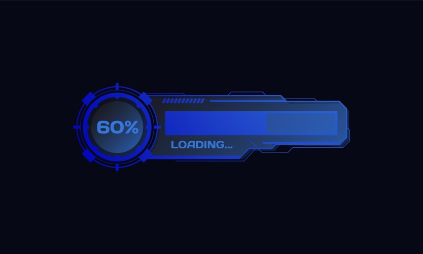 Hud futuristic progress bar sci fi interface vector image