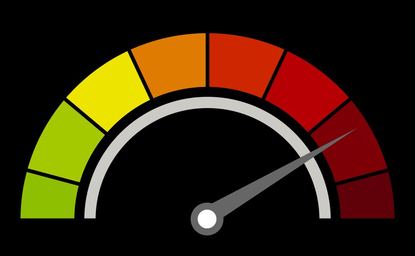 Manometer or measuring indicator speedometer icon vector image