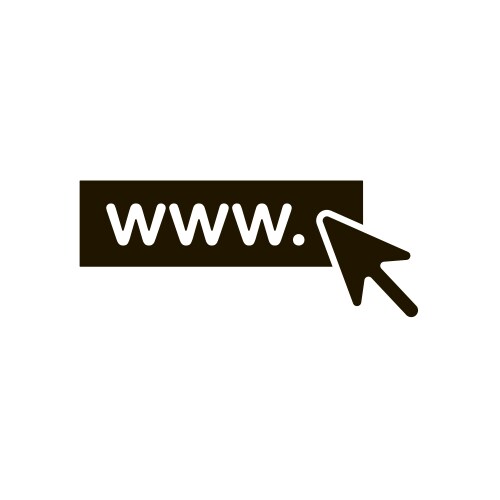 Browser search bar and mouse cursor icon in trendy vektorbild