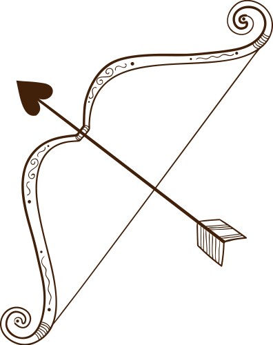 Woman shooting a bow and arrow Royalty Free Vector Image
