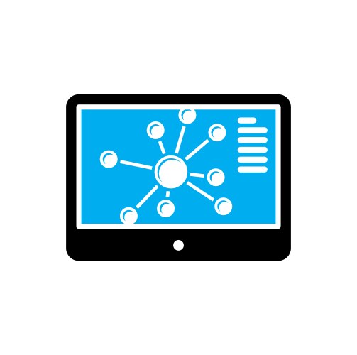 Molecule icon on background for graphic and web vector image