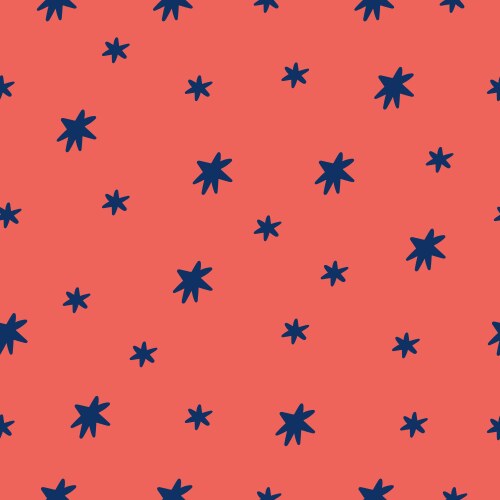 Draw seamless patterns with stars on red vektorbild