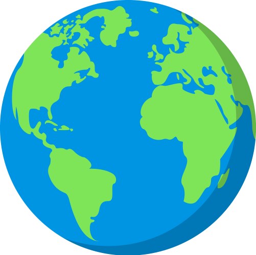 Earth globe icon world planet map Royalty Free Vector Image