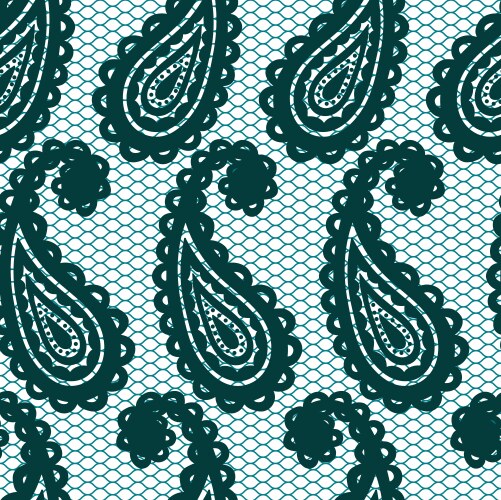 Elegant Paisley Lace Pattern Vector Image