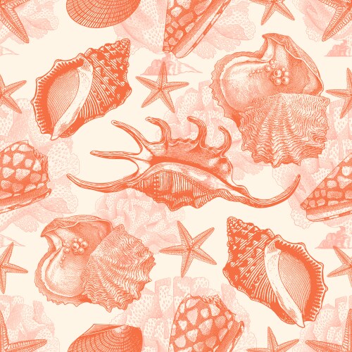 Beach sand background with sea shells Royalty Free Vector
