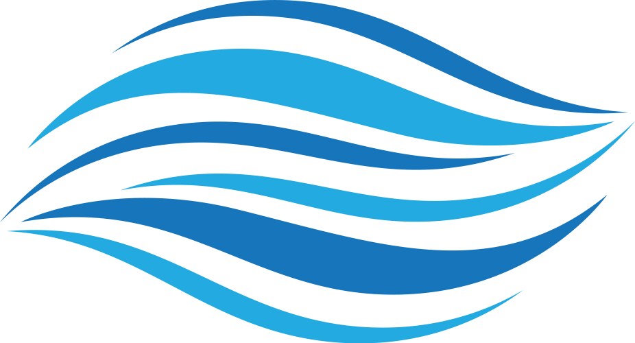 Water waves design elements Royalty Free Vector Image