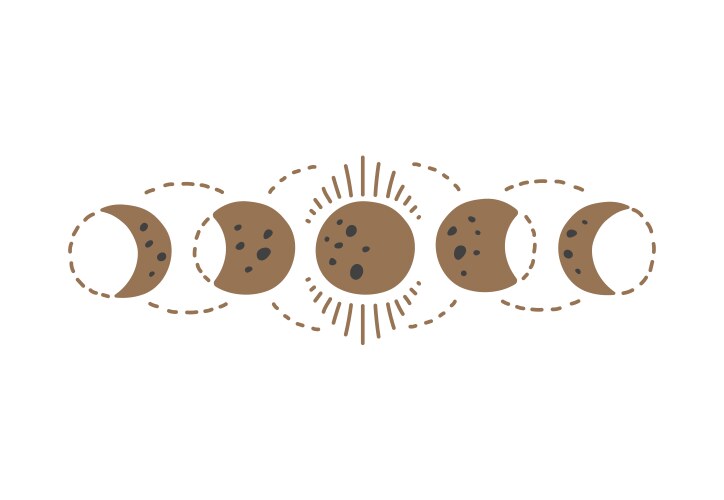 Triple moon symbol of astrology and magic Vector Image