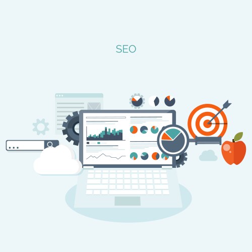Flat background coding vector image