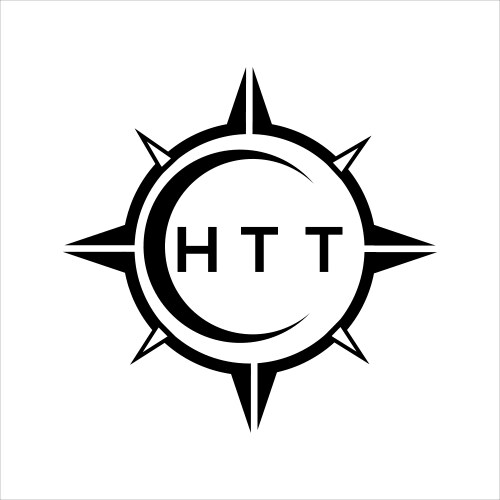 Htt abstract technology circle setting logo vector image
