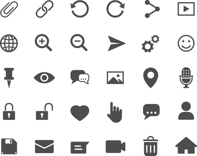 Account web icons ui elements vektorbild