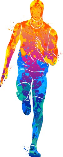 Running sprinter athlete Royalty Free Vector Image