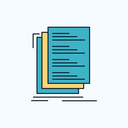 Code coding compile files list flat icon green vector image