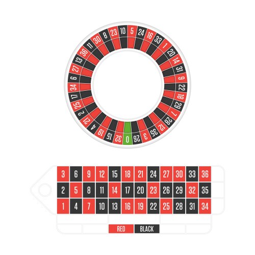 european roulette wheel vector image