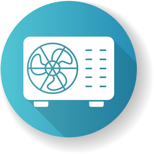 Air conditioner icon flat design Royalty Free Vector Image