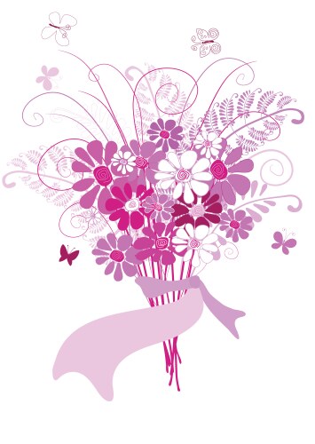 bouquet of flowers vector